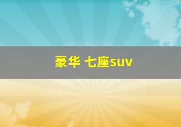 豪华 七座suv